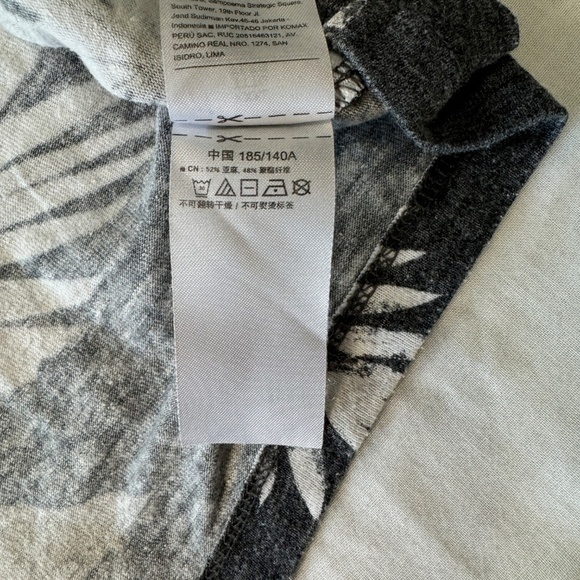 Old Navy Women's Linen Blend Tropical Leaf Print‎ Short Sleeve T-Shirt Gray XXXL - Picture 7 of 12
